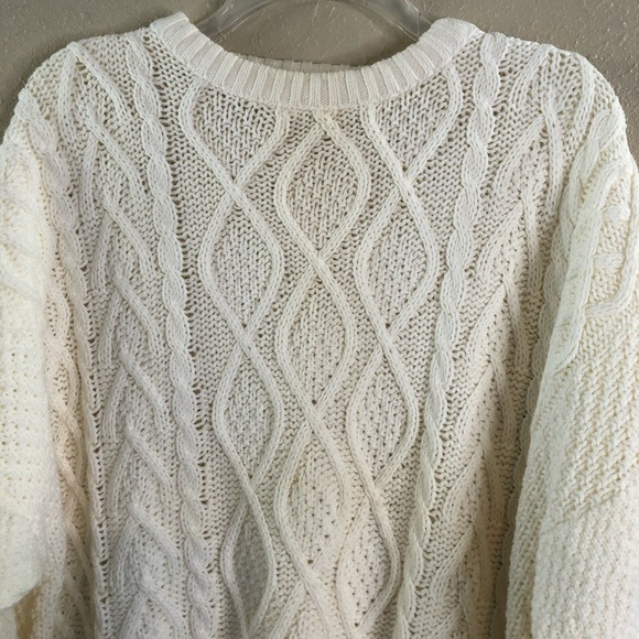 Vintage Lord Jeff 100% Cotton Cable Knit Crew XL - Picture 4 of 8